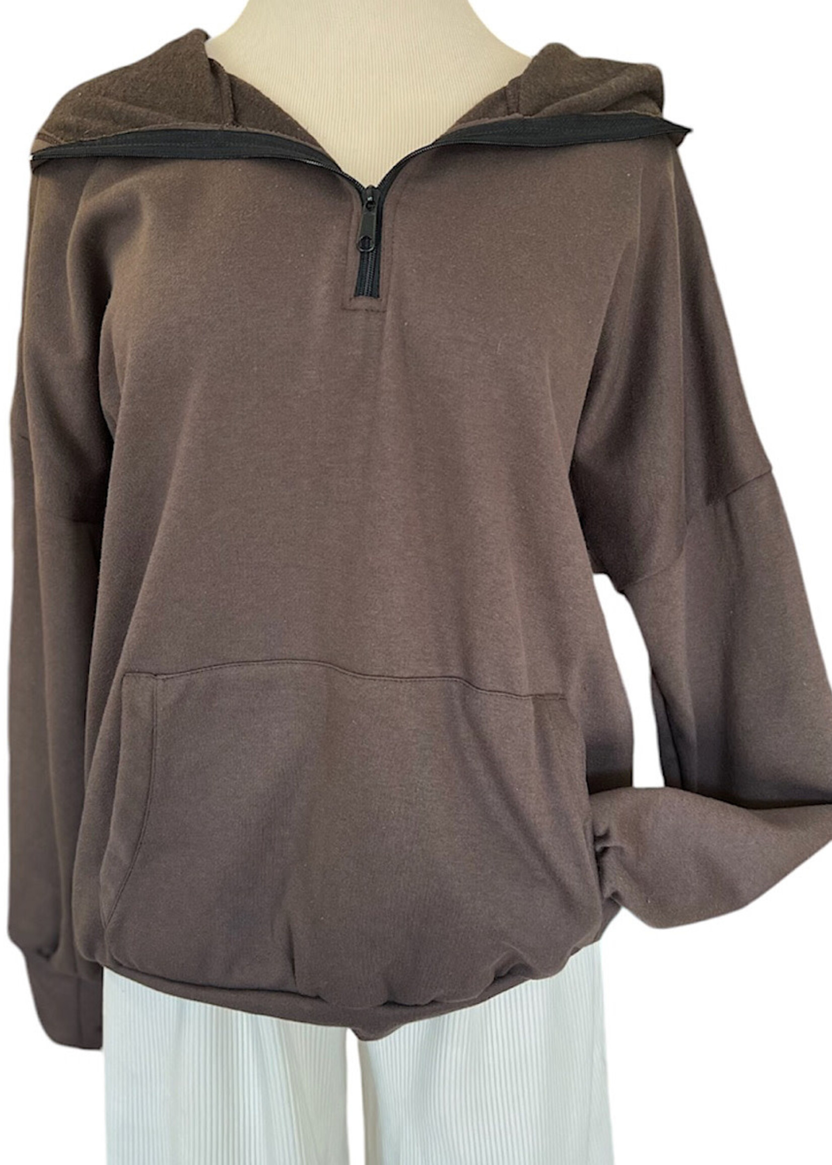 Plus Expresso Hooded Cotton Sweatshirt