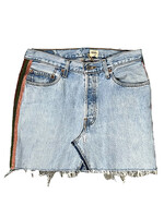 LS501 Denim Skirt with Colored Stripes Size  L NWOT-RF