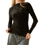 Black Diamond Printed Mesh Top