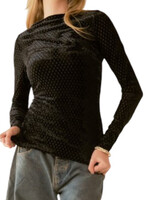 Black Diamond Printed Mesh Top