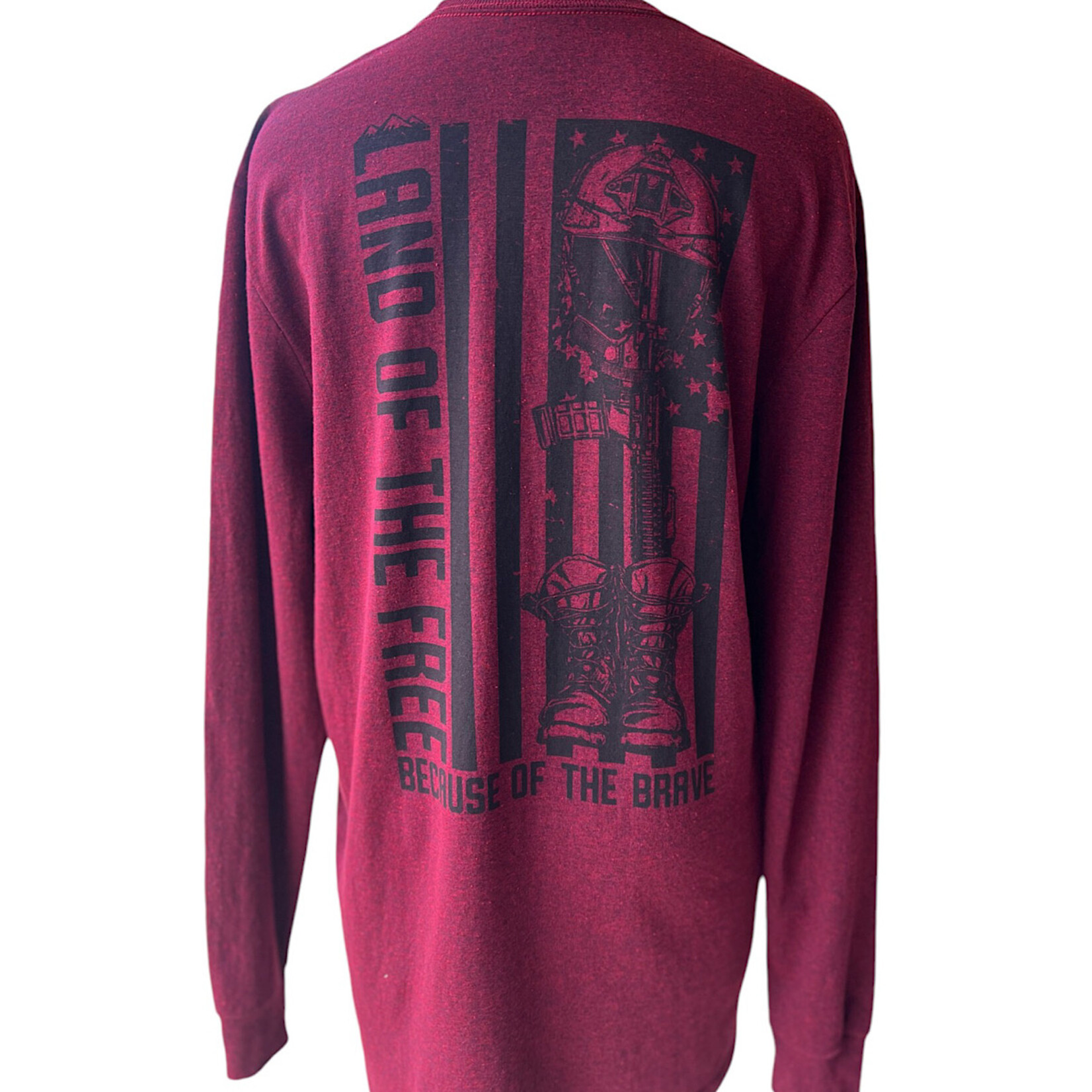 Howitzer Land Of The Free L/S Tee-Cranberry