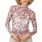 Ivory Mock Neck Ruching Top