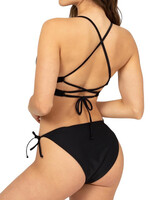 Black Two-Piece Cross Back Bikini Set