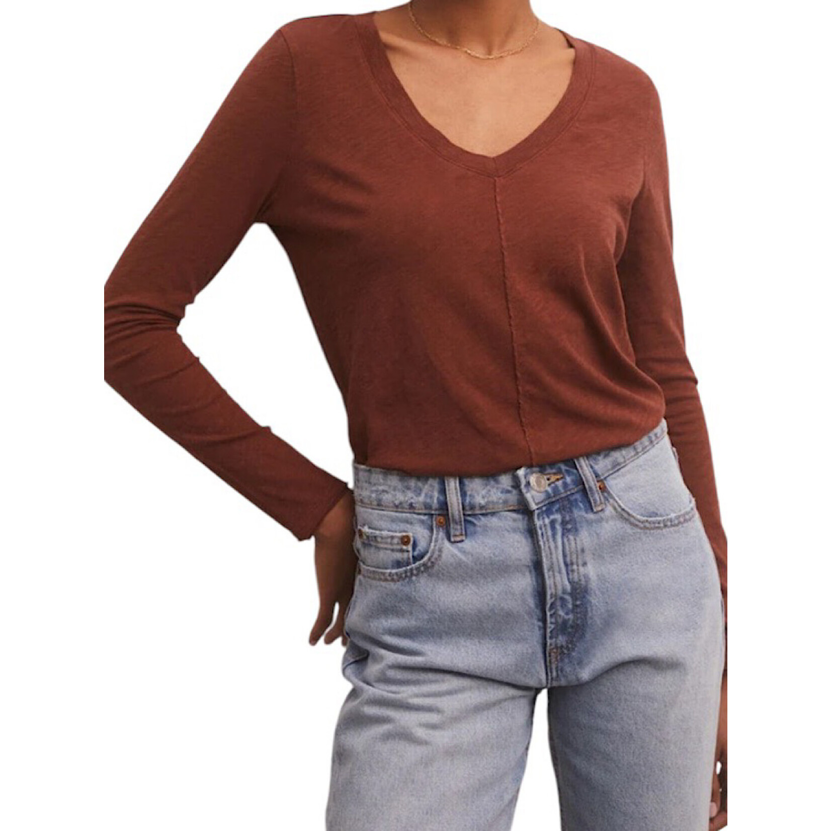 Z Supply Z Supply Dream Slub LS Tee Ruby