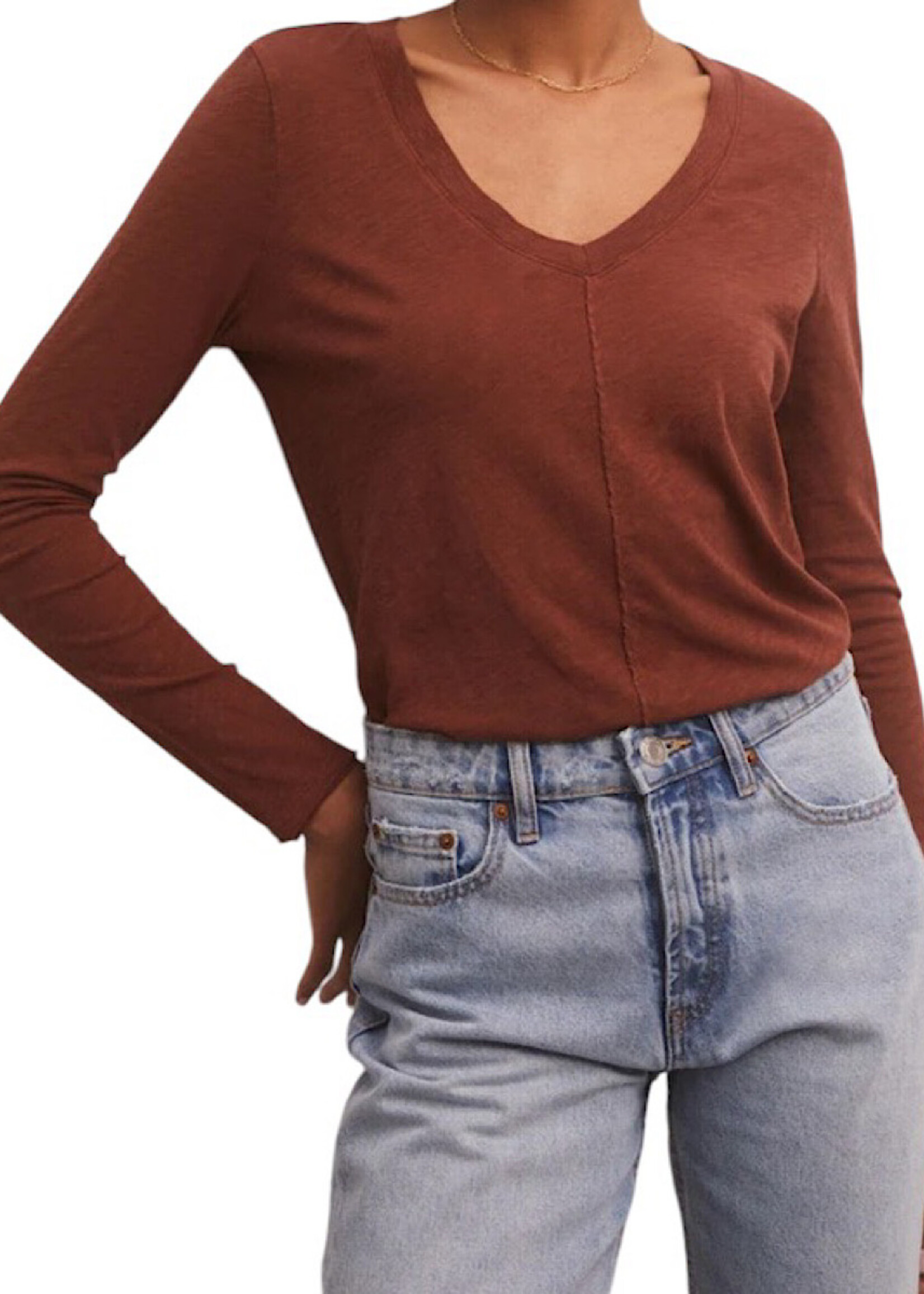 Z Supply Z Supply Dream Slub LS Tee Ruby