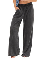 Black High Waist Drawstring Pants