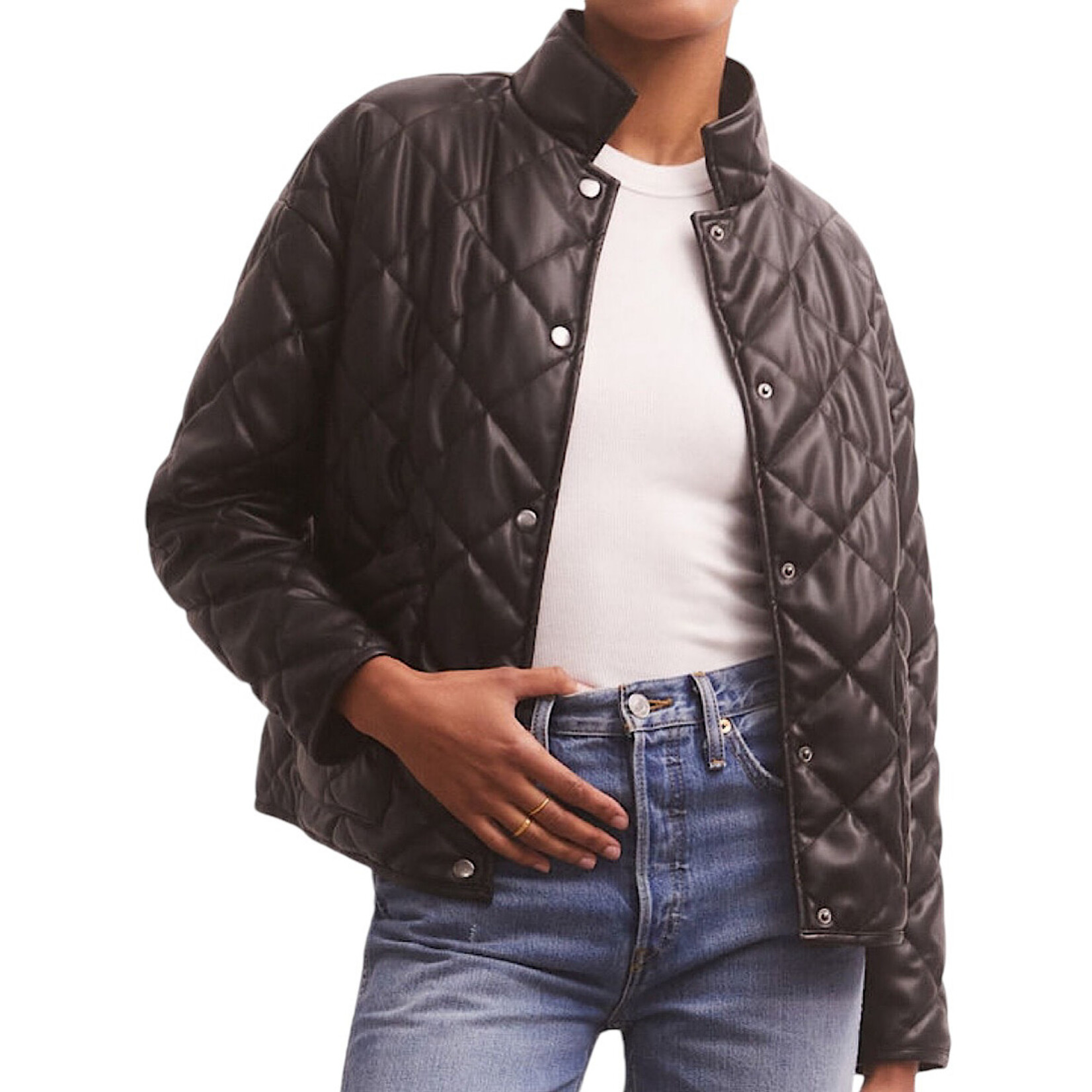 Z Supply Z Supply Heritage Faux Leather Jacket Black