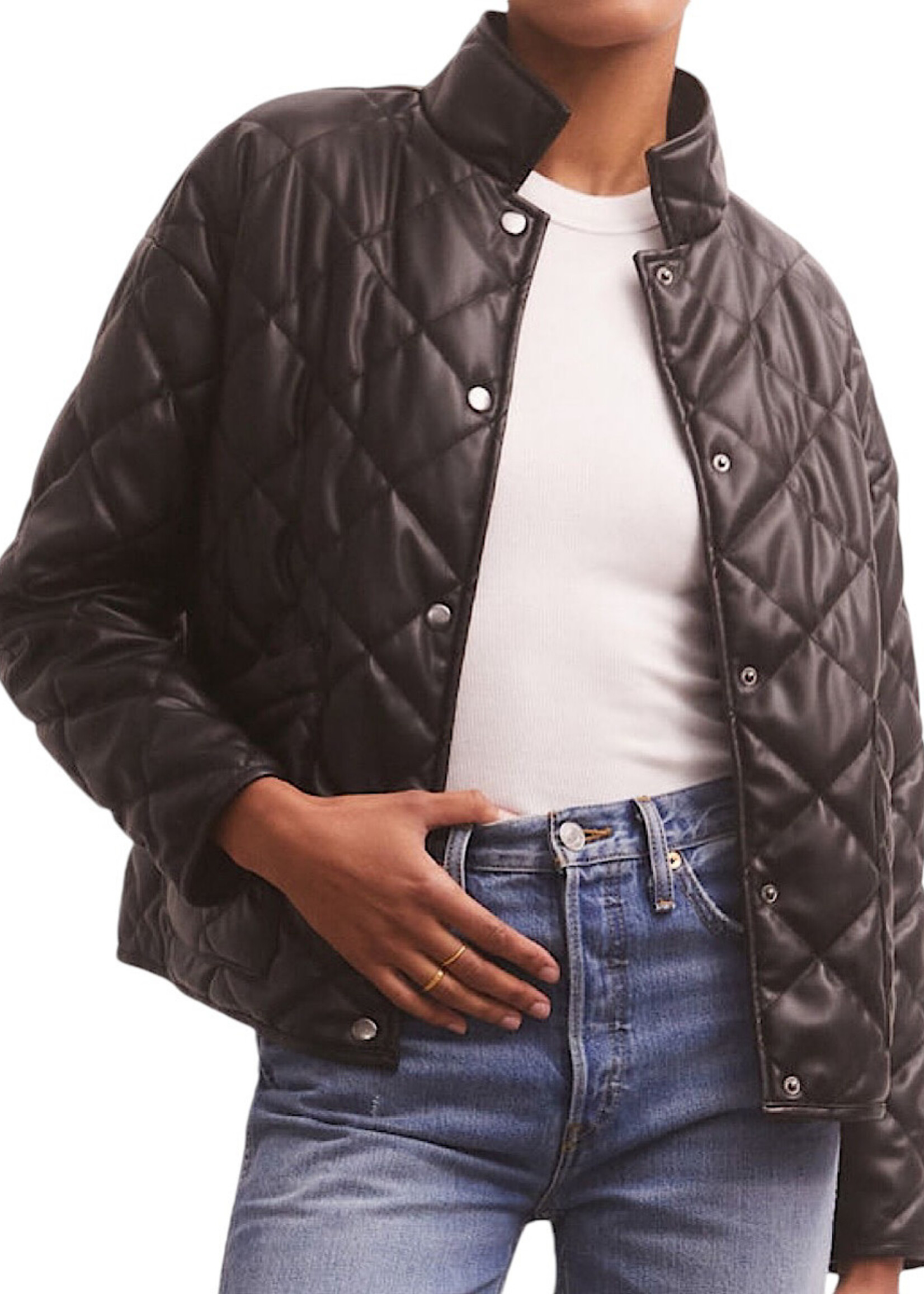 Z Supply Z Supply Heritage Faux Leather Jacket Black