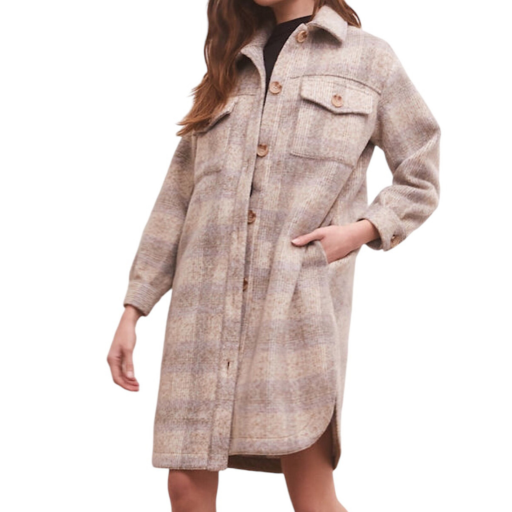 Z Supply Z Supply Sonoma Plaid Jacket Orchid Rain