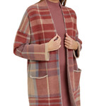Mauve Plaid Cardigan