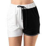 Black and White Color Block Shorts