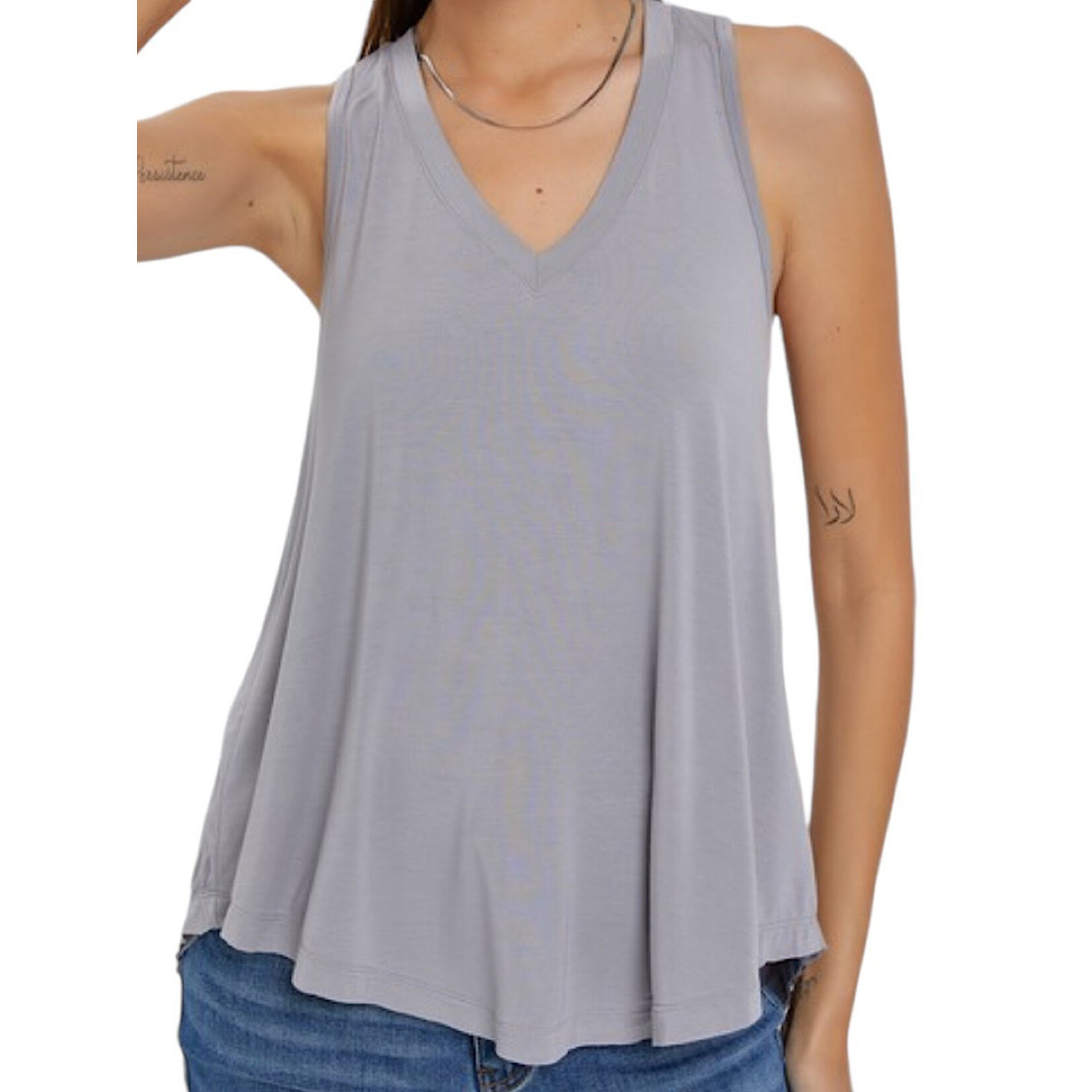 Pebble Soft V Neck Knit Tank