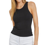 Black Round Neck Basic Knit Tank