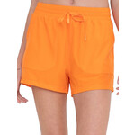 Orange Athleisure Shorts with Drawstring