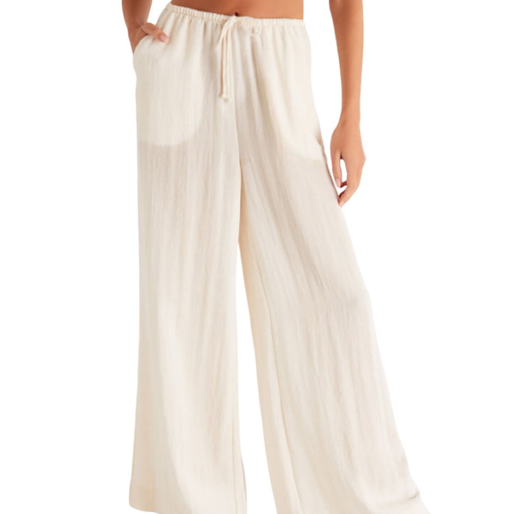 Z Supply Z Supply Seashore Beach Pant Adobe White