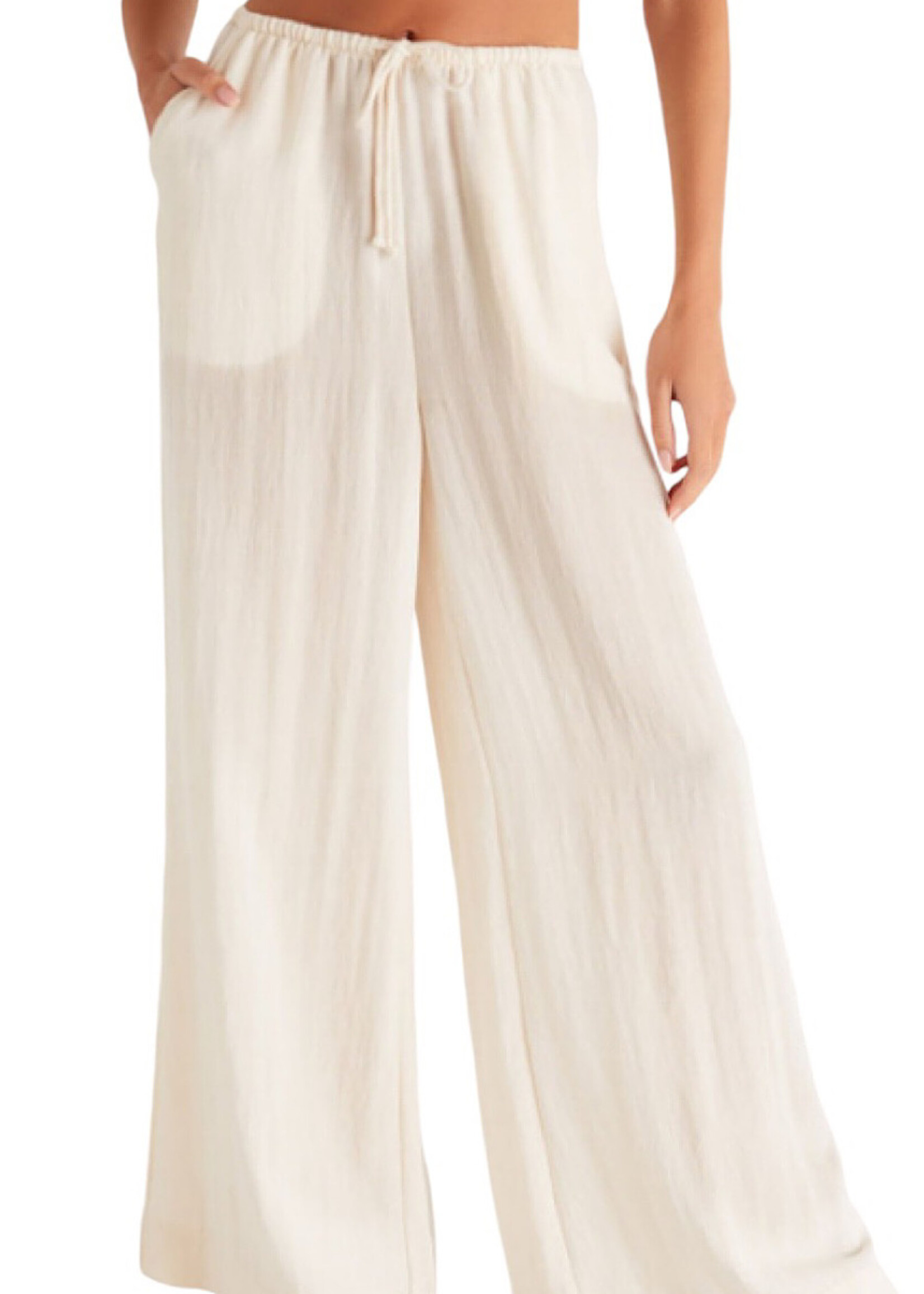 Z Supply Z Supply Seashore Beach Pant Adobe White