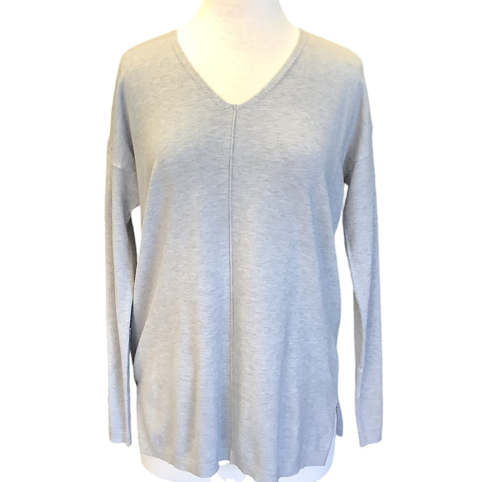 V-Neck Center Seamed Soft Sweater