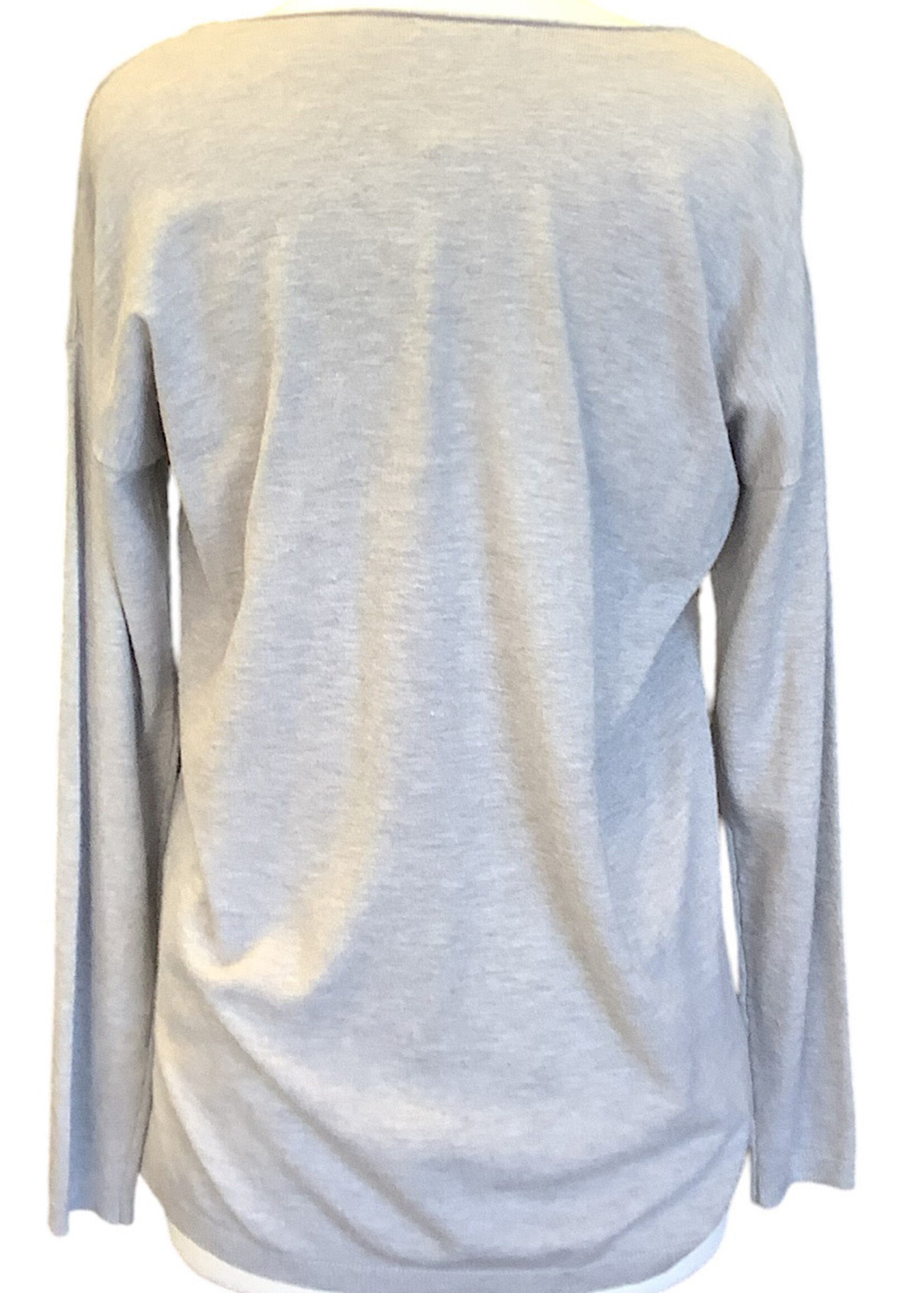 V-Neck Center Seamed Soft Sweater
