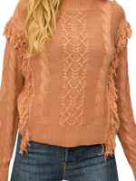 Rust Cable Knit Sweater