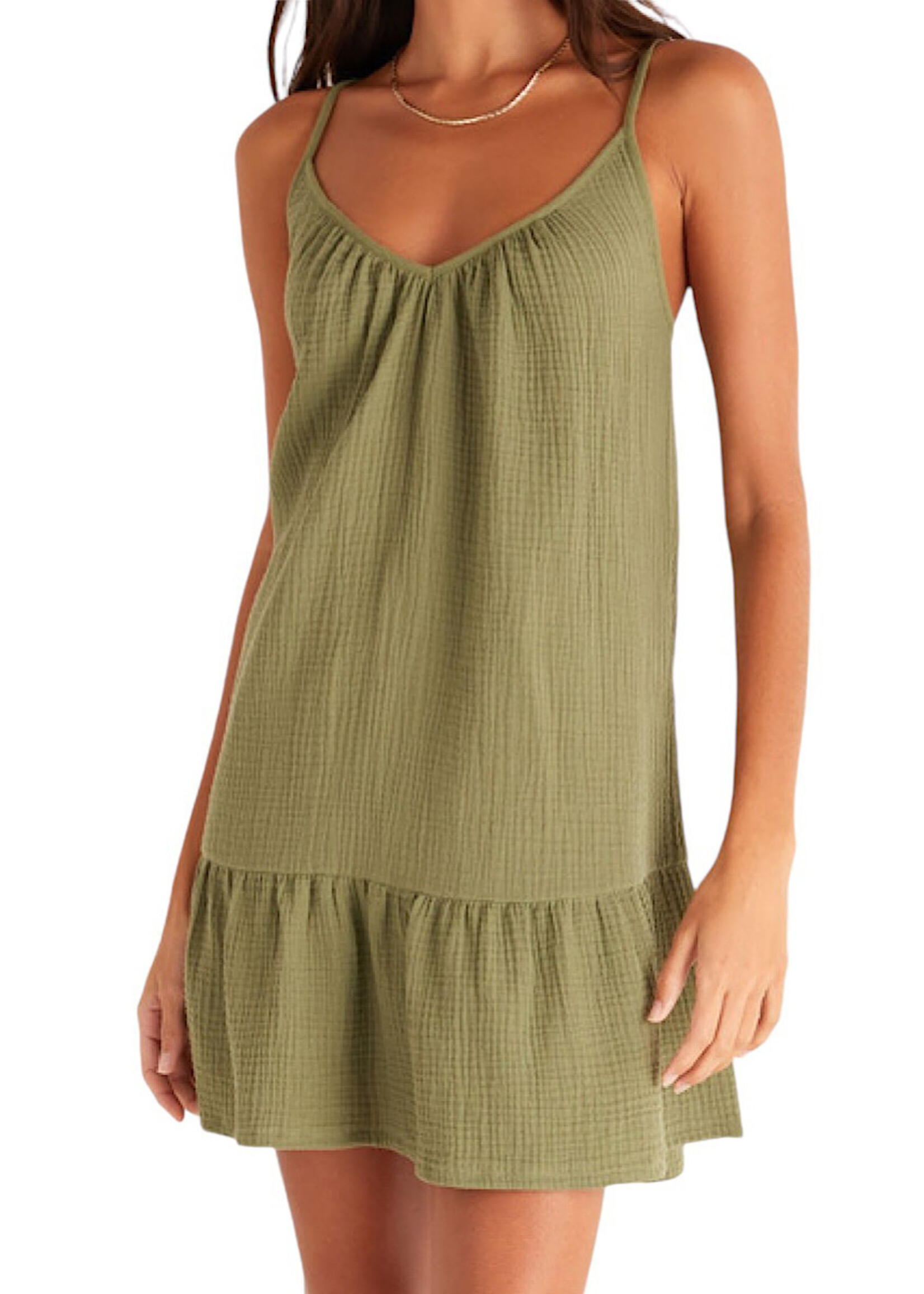 Z Supply Z Supply Amalia Gauze Dress Olive Branch