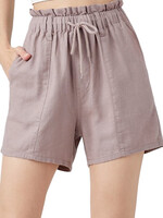 Rosy Brown Linen Pull On Short