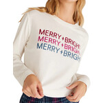 Z supply Merry & Bright LS Tee Vanilla Ice