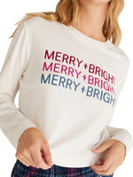 Z supply Merry & Bright LS Tee Vanilla Ice