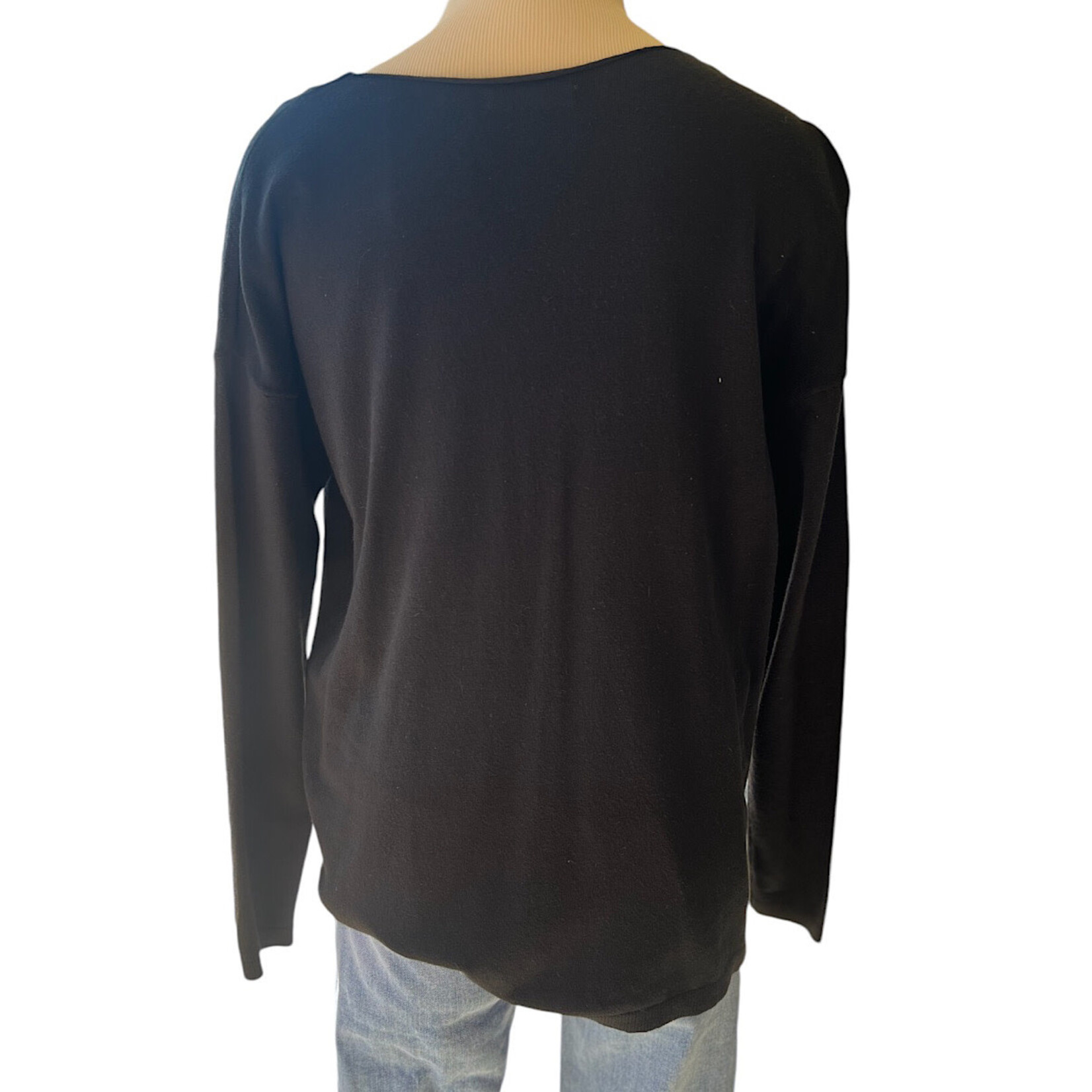 V-Neck Center Seamed Soft Sweater