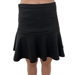 Black Half Flare Mini Skirt