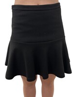 Black Half Flare Mini Skirt