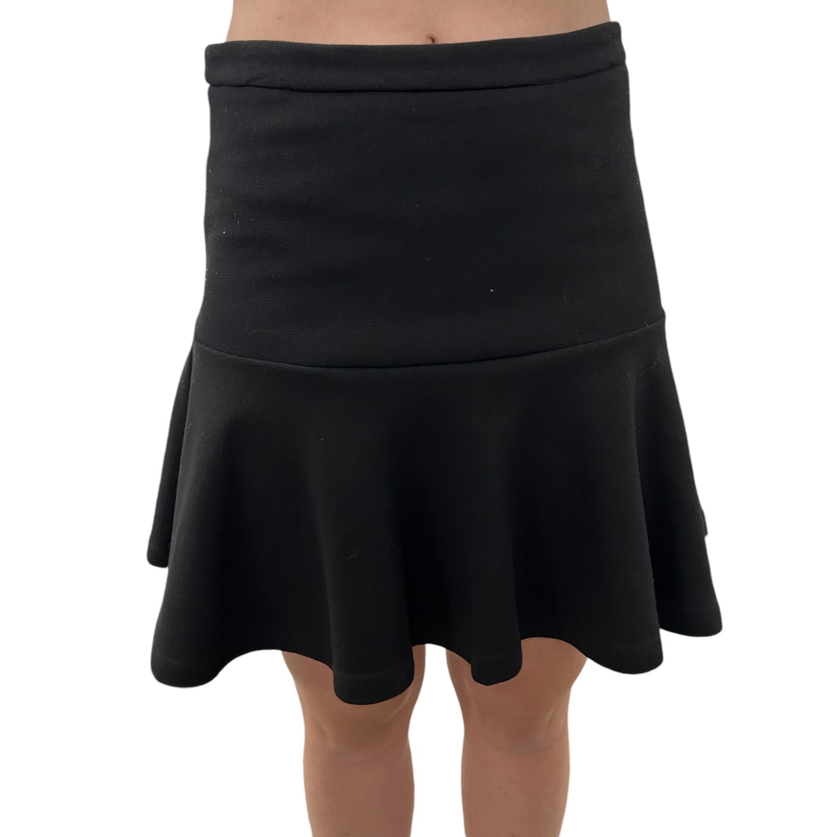 Black Half Flare Mini Skirt