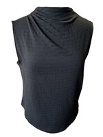 Black Sleeveless Knit Top