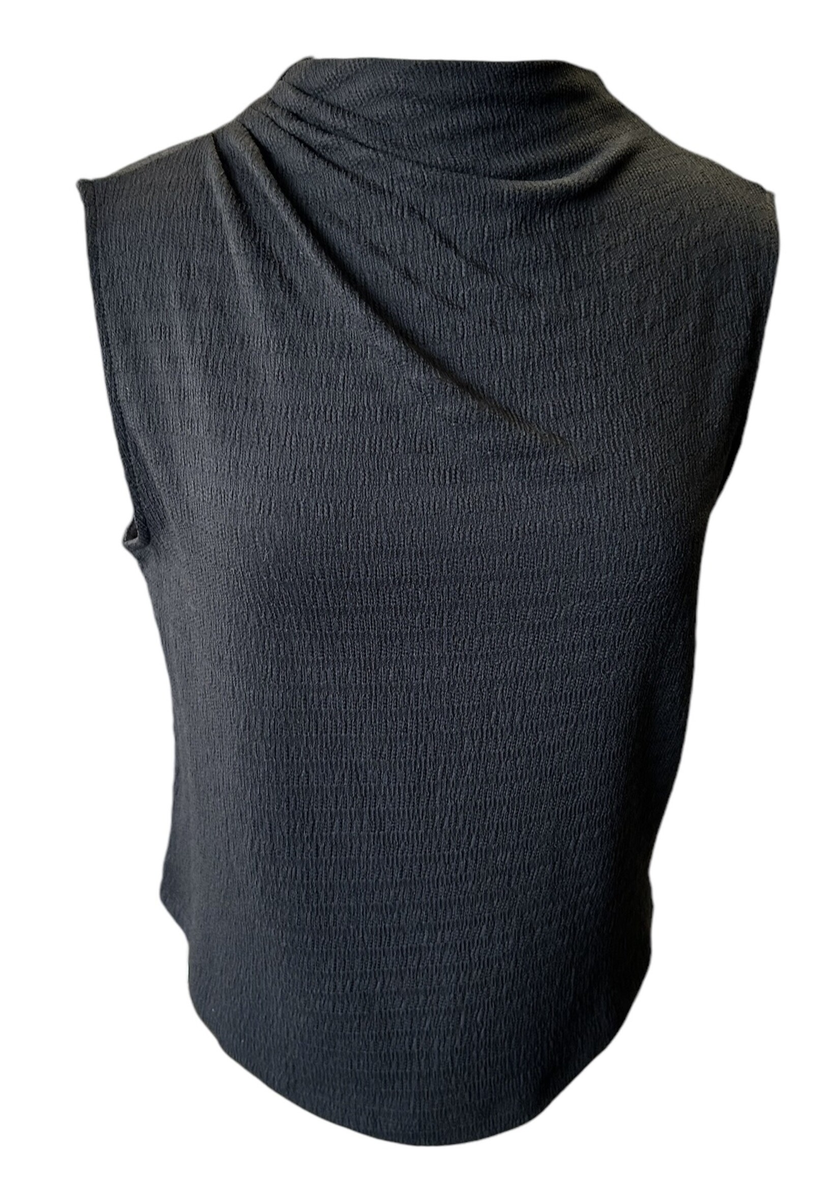 Black Sleeveless Knit Top