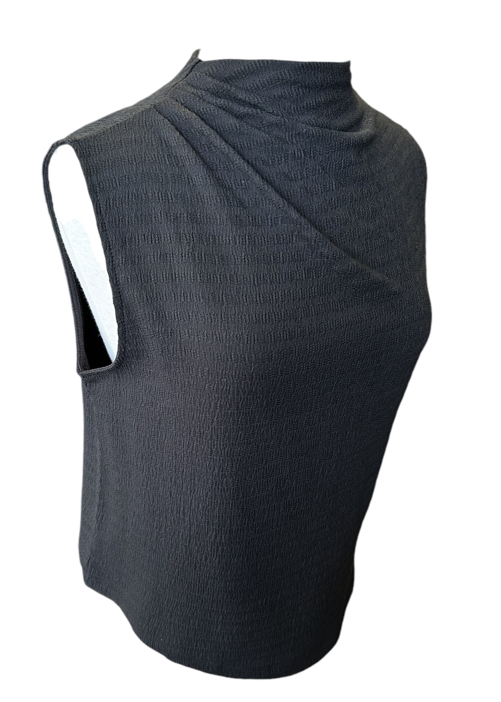 Black Sleeveless Knit Top