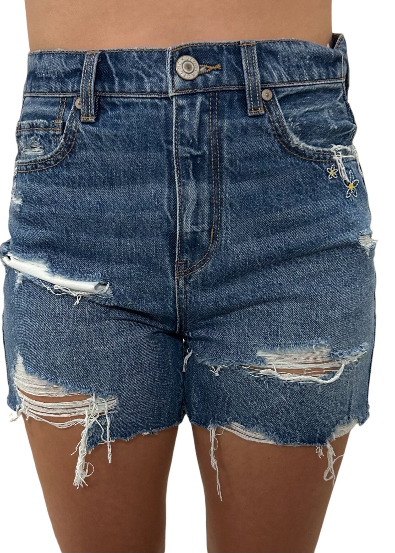 Of Luck High Rise Distressed Short
