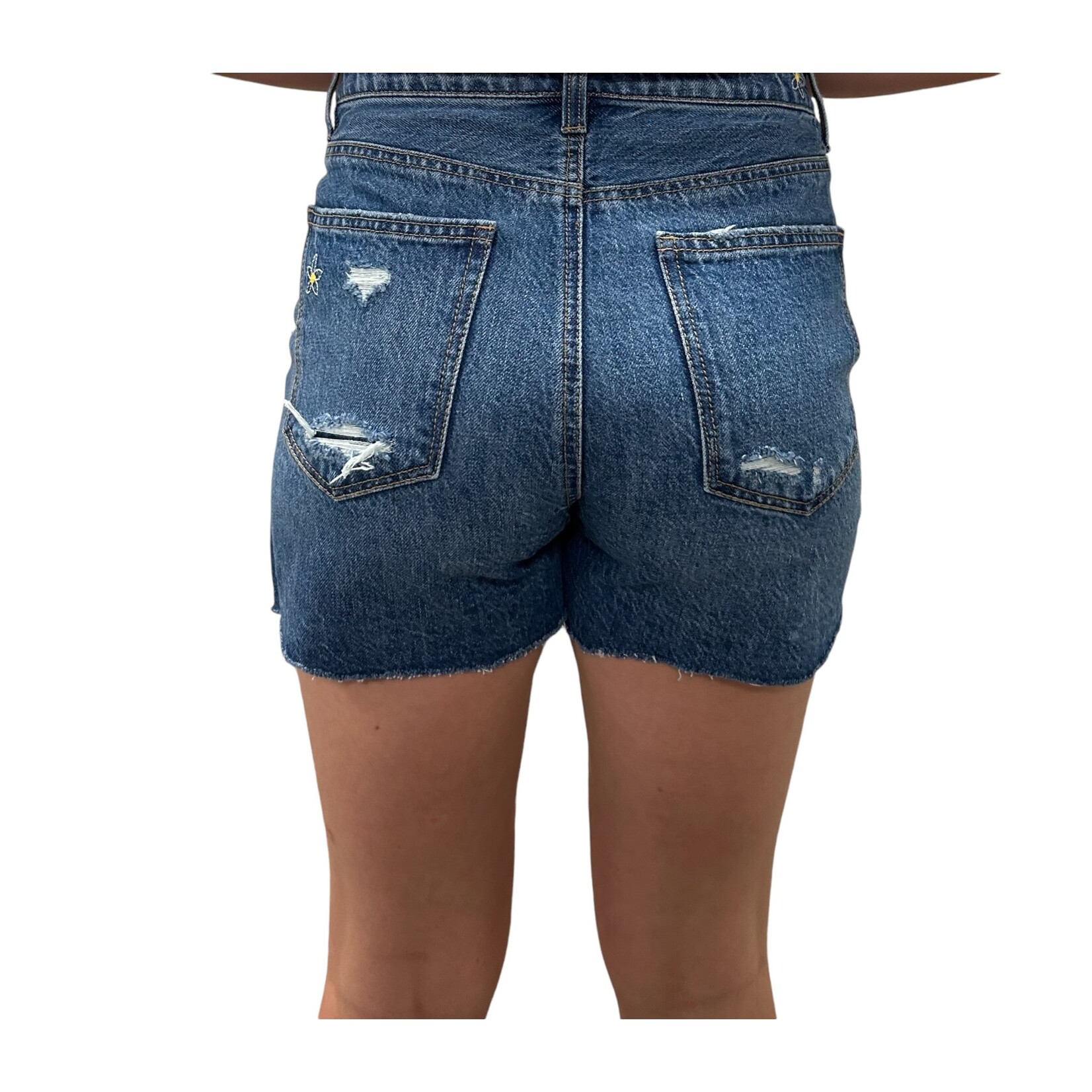 Of Luck High Rise Distressed Short