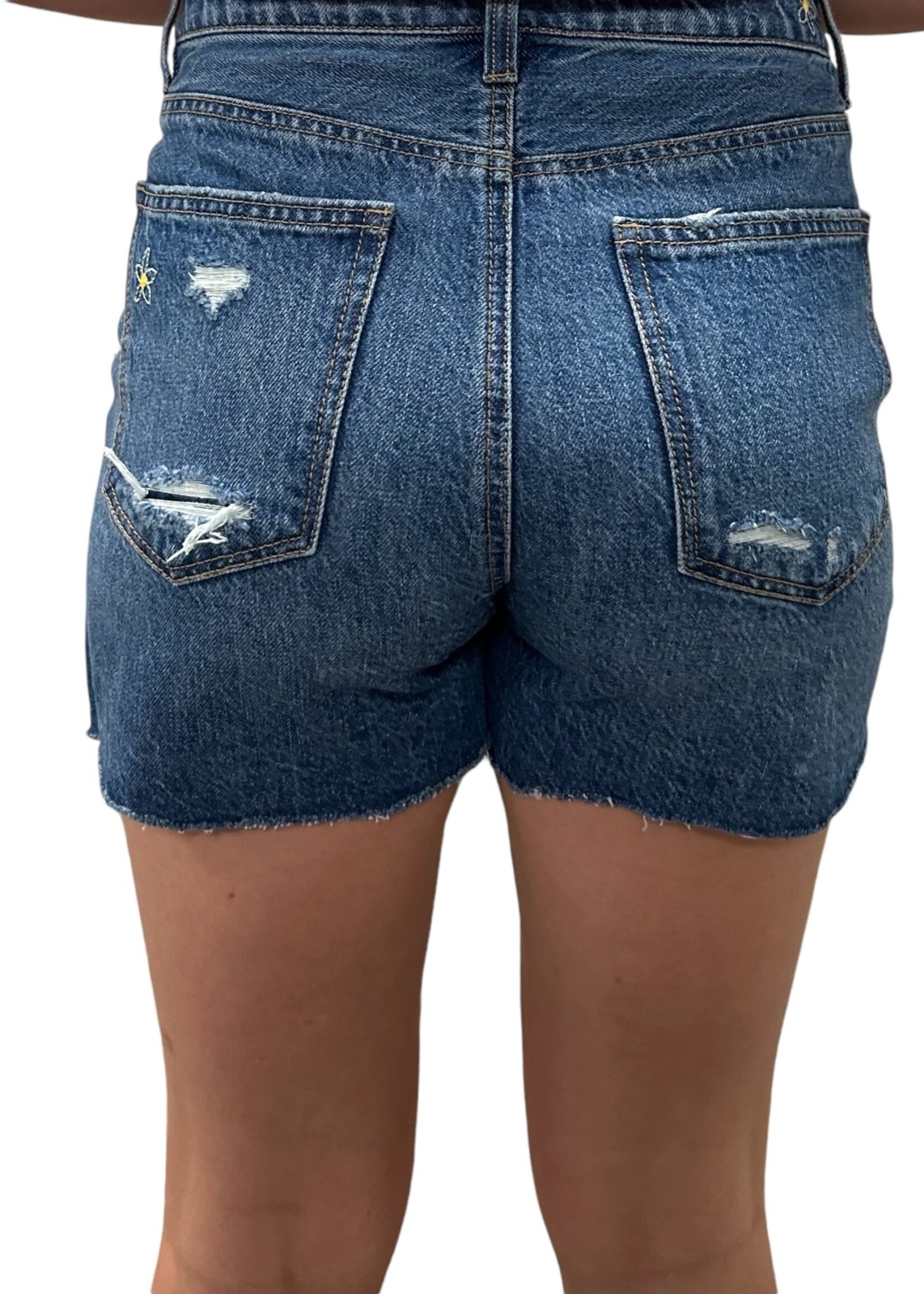 Of Luck High Rise Distressed Short