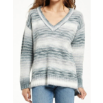 Z Supply Z Supply Dusty Indigo Autumn Stripe V-Neck Sweater
