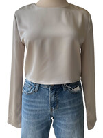 Round Neck Long Sleeve Crop Top