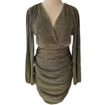 Gold Long Sleeve Mini Dress
