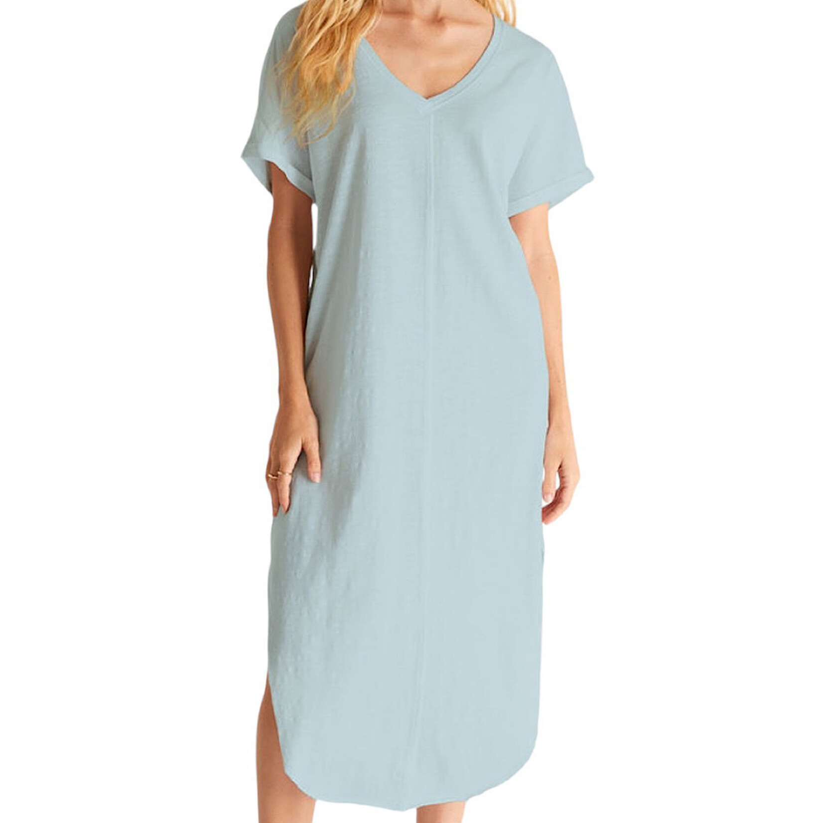 Z Supply Z Supply Leia Slub Midi Dress Light Turquoise