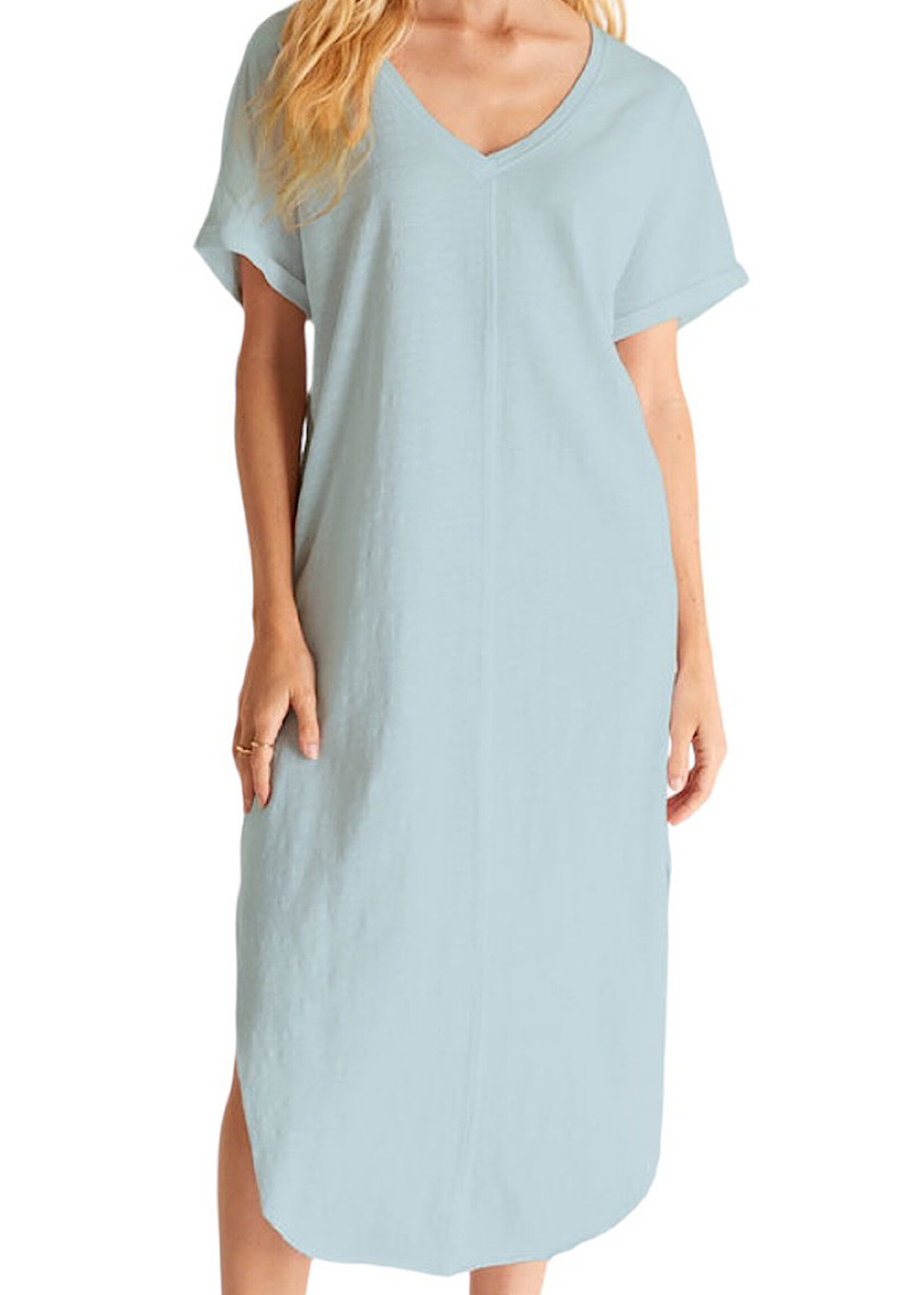 Z Supply Z Supply Leia Slub Midi Dress Light Turquoise