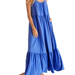 Z Supply Z Supply Lido Slub Midi Dress Pacific Blue