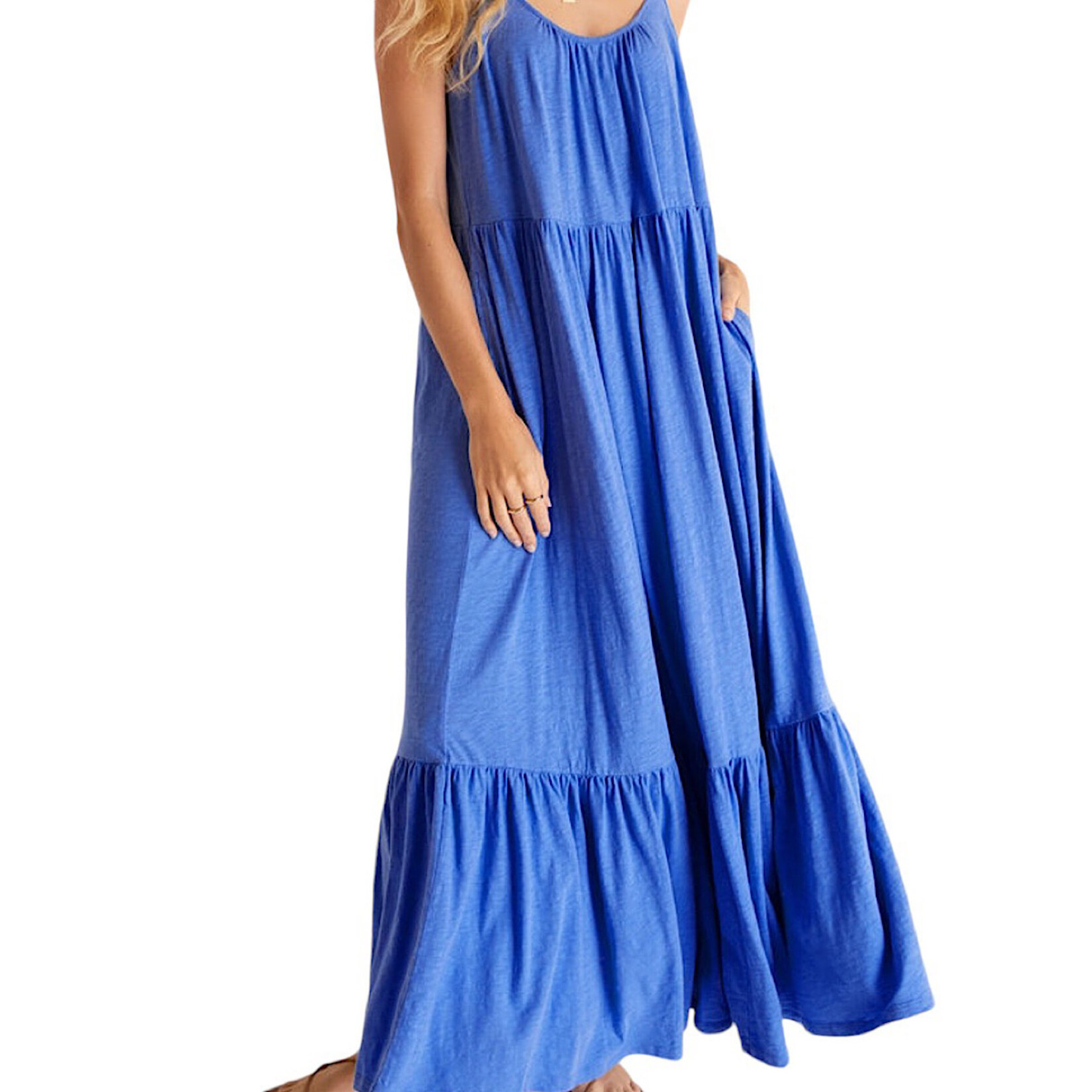 Z Supply Z Supply Lido Slub Midi Dress Pacific Blue