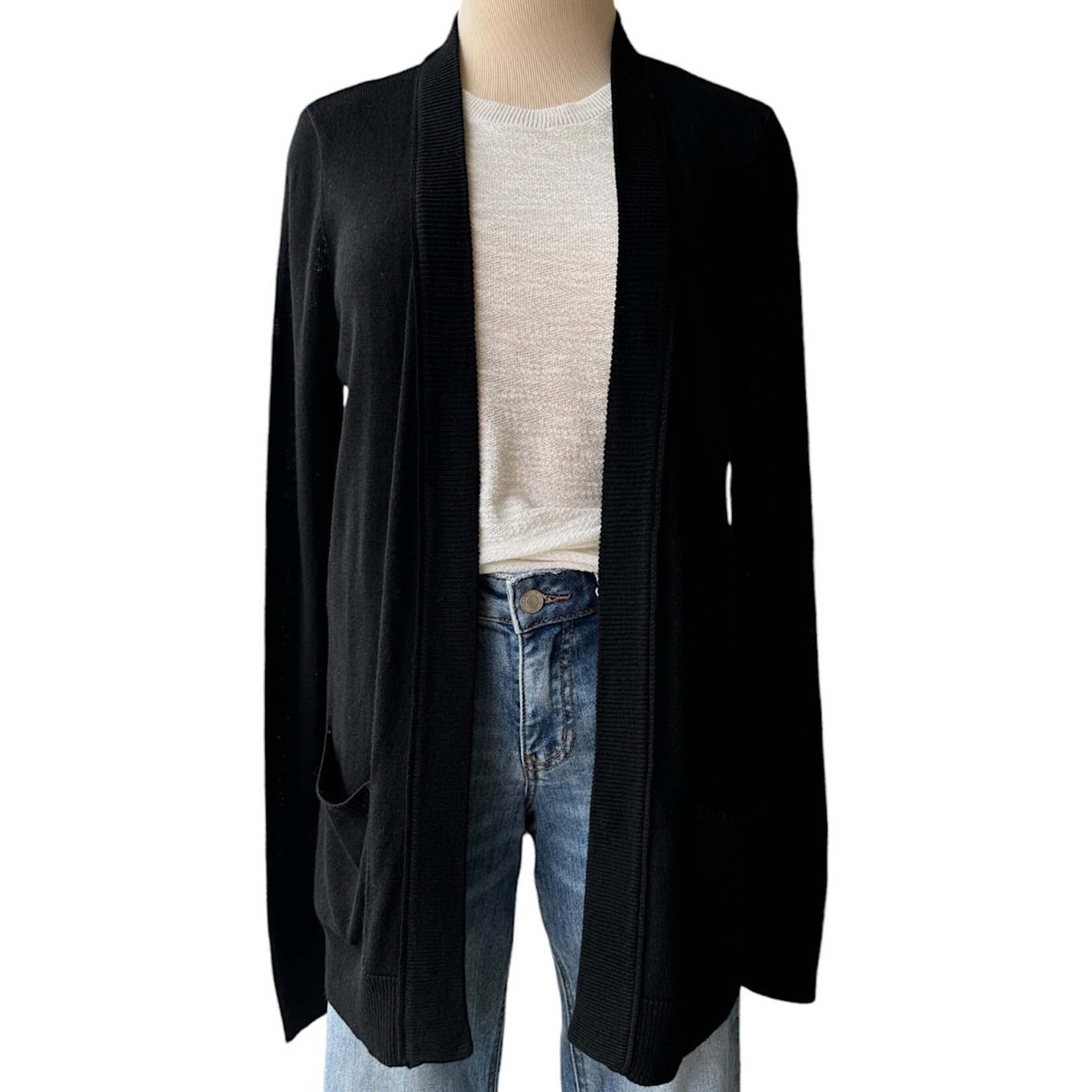 Open Front Wool Cardigan