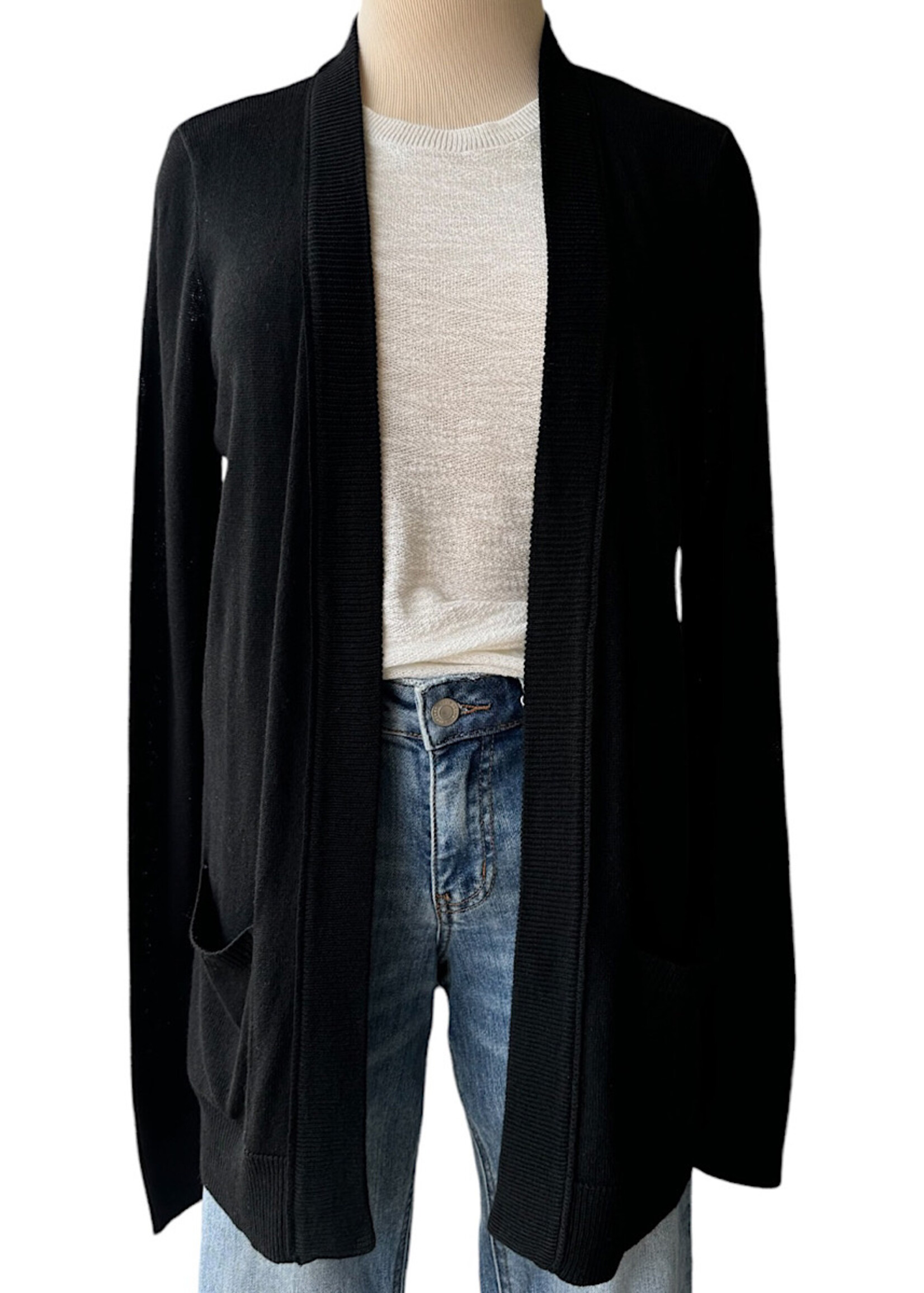 Open Front Wool Cardigan