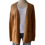 Camel Open Front Cardigan