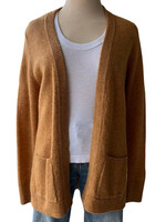 Camel Open Front Cardigan
