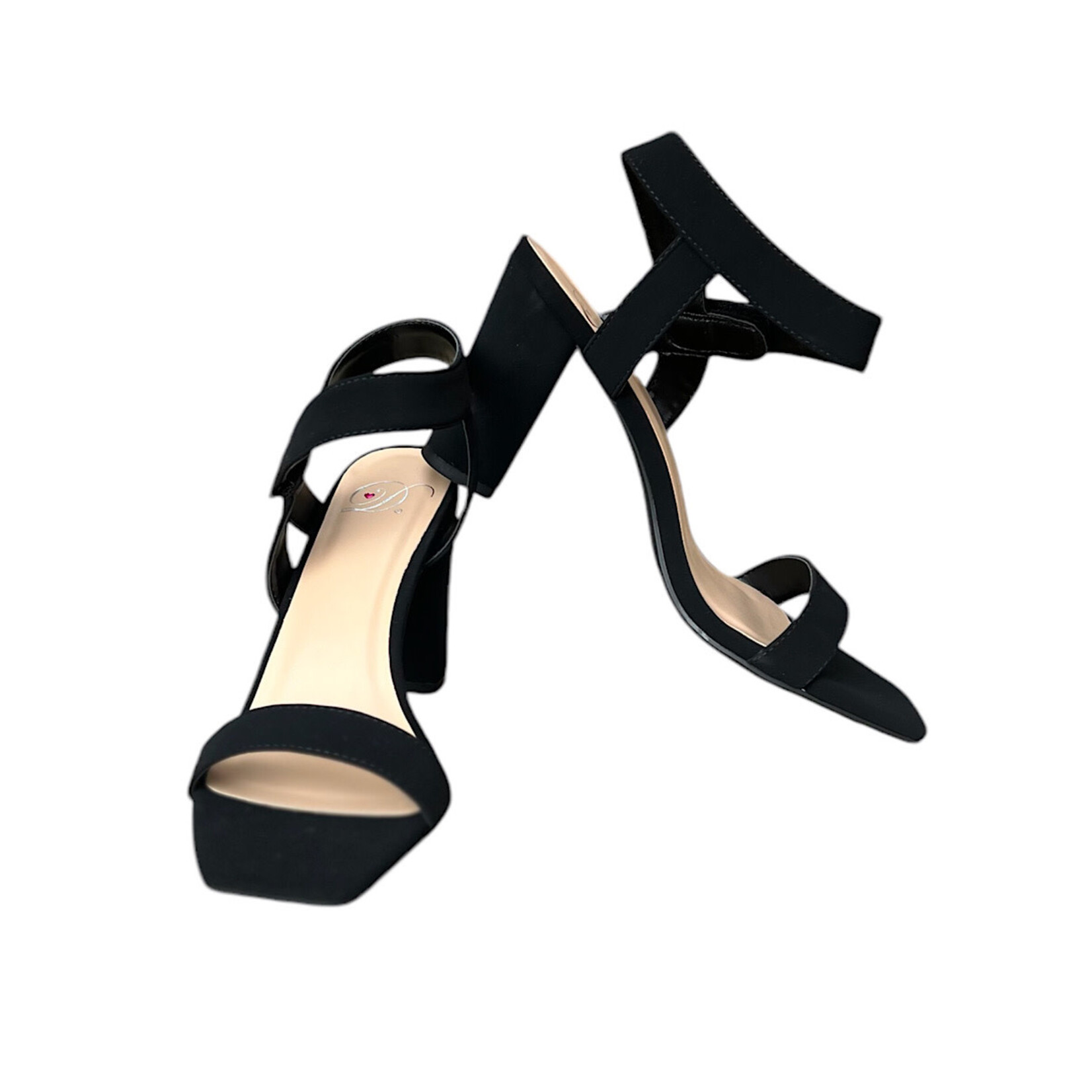 Black Ankle Strap Dress Heel