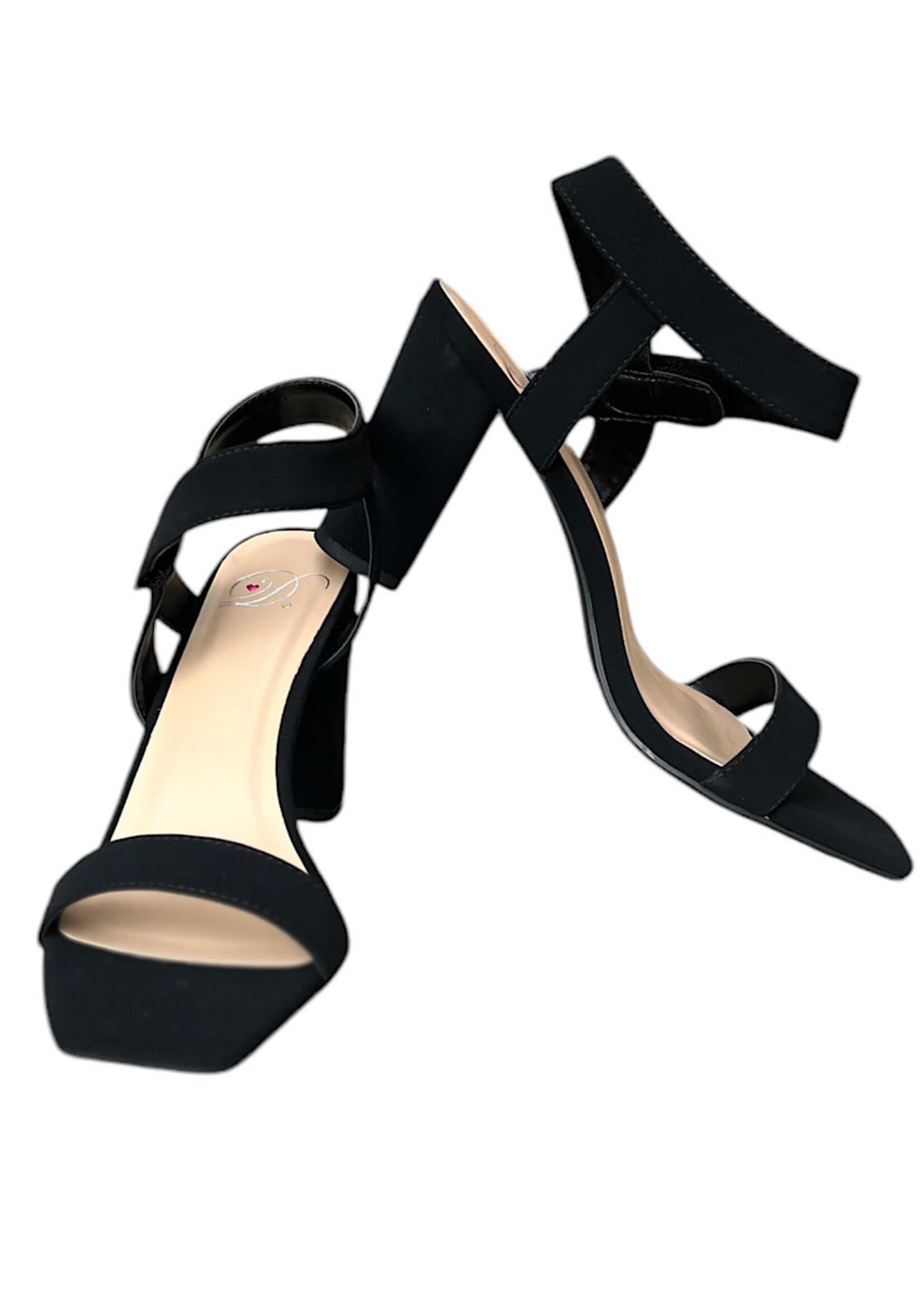 Black Ankle Strap Dress Heel